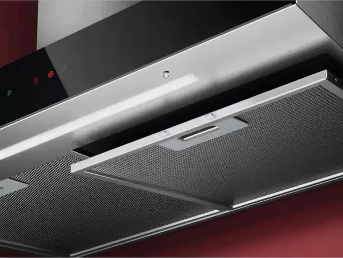 AEG GB67D61HL Built-in Chimney Hood, Wall Mounted, Silver, 730 m3/h Max Extraction, Hob2Hood Wireless Connectivity, Touch Control, LED Lighting