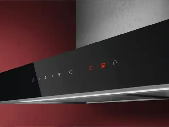 AEG GB67D61HL Built-in Chimney Hood, Wall Mounted, Silver, 730 m3/h Max Extraction, Hob2Hood Wireless Connectivity, Touch Control, LED Lighting