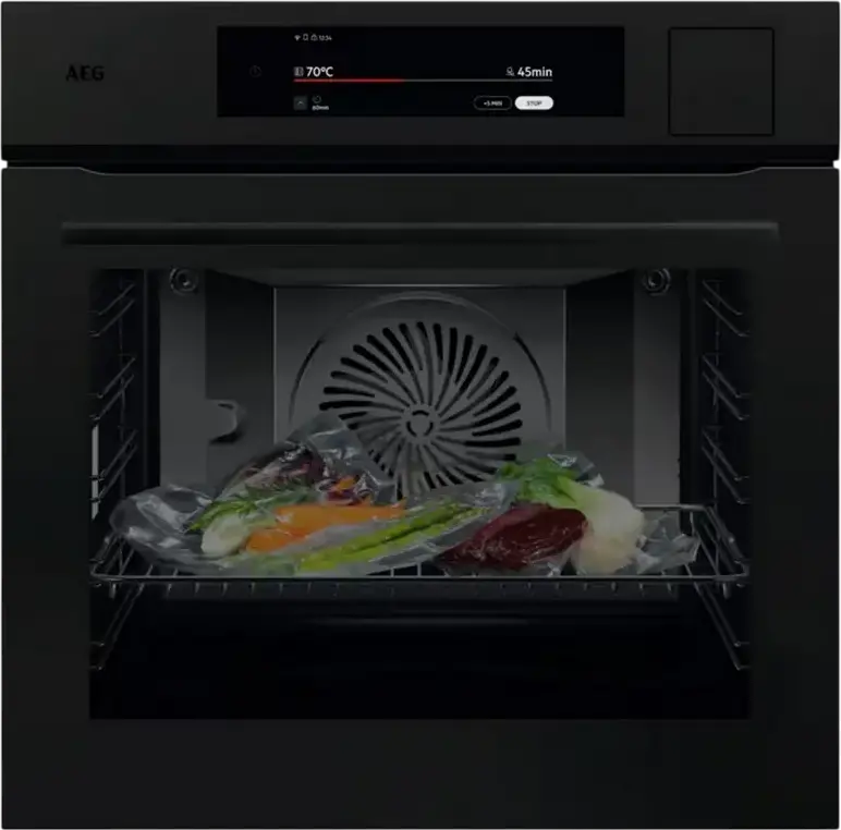 Cuptor Electric Incorporabil AEG NBP9S831AT ProAssist 9000, 70L, A++, Negru Mat, Tehnologie SteamPro, AirFry, WiFi, Set de 3 Tavii si 1 Gratar