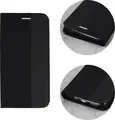 Husa Flip din Nylon pentru Xiaomi Redmi Note 12S 4G, Cover Tip Carte cu Suport Integrat, Protectie Completa Shock-Resistant, Negru