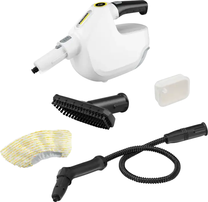 Karcher SC 1 Multi Comfort 1.516-416.0 Steam Cleaner, 1300W, 200ml Tank, White, Set of 4 Accessories (Hose, Microfiber Cover, Descaling Cartridge, Nozzle)