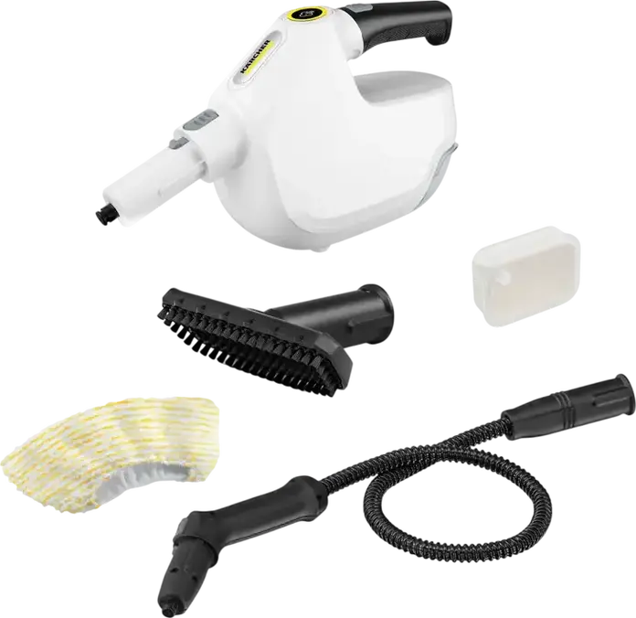 Karcher SC 1 Multi Comfort 1.516-416.0 Steam Cleaner, 1300W, 200ml Tank, White, Set of 4 Accessories (Hose, Microfiber Cover, Descaling Cartridge, Nozzle)