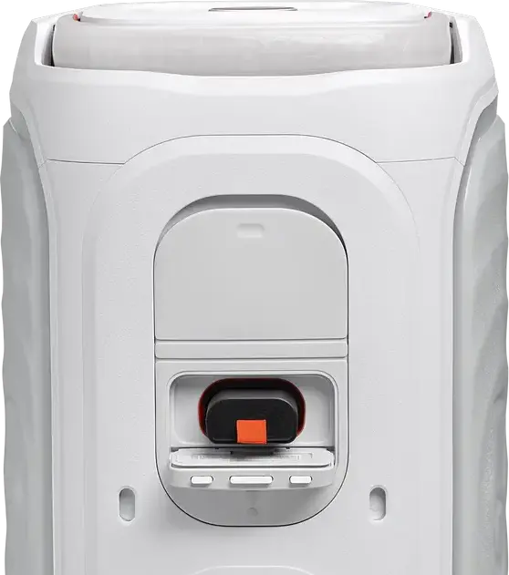 JBL PartyBox Club 130 Portable Bluetooth Speaker, White, 200W RMS, AI Sound Boost, IPX4 Splashproof, 15h Battery, Auracast, Guitar & Mic Inputs