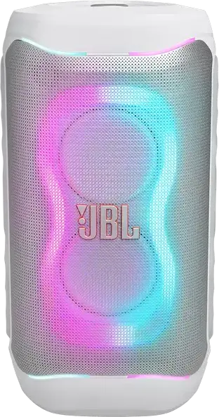 JBL PartyBox Club 130 Portable Bluetooth Speaker, White, 200W RMS, AI Sound Boost, IPX4 Splashproof, 15h Battery, Auracast, Guitar & Mic Inputs