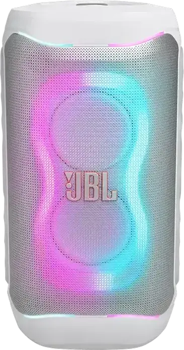 JBL PartyBox Club 130 Portable Bluetooth Speaker, White, 200W RMS, AI Sound Boost, IPX4 Splashproof, 15h Battery, Auracast, Guitar & Mic Inputs
