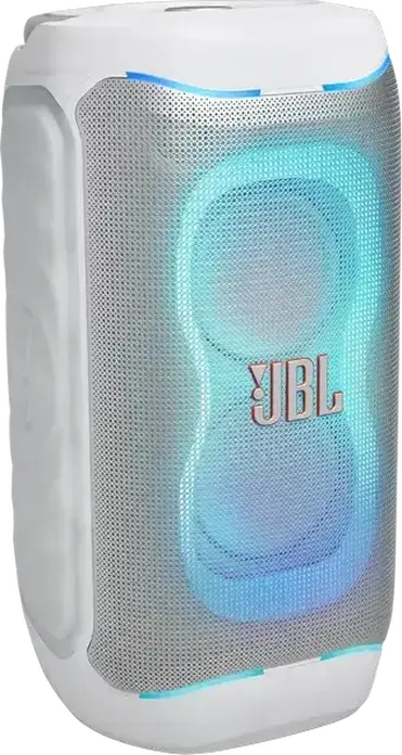 JBL PartyBox Club 130 Portable Bluetooth Speaker, White, 200W RMS, AI Sound Boost, IPX4 Splashproof, 15h Battery, Auracast, Guitar & Mic Inputs
