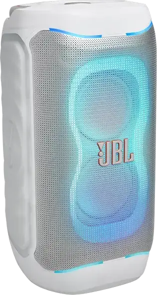 JBL PartyBox Club 130 Portable Bluetooth Speaker, White, 200W RMS, AI Sound Boost, IPX4 Splashproof, 15h Battery, Auracast, Guitar & Mic Inputs