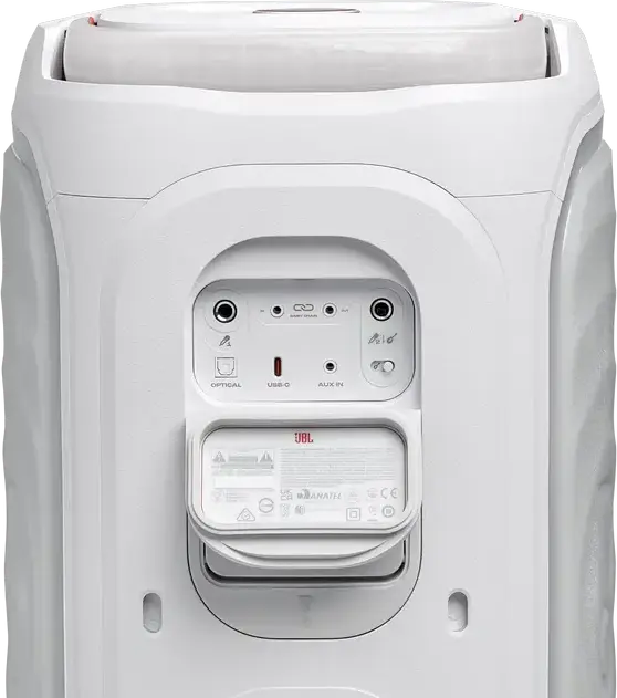 JBL PartyBox Club 130 Portable Bluetooth Speaker, White, 200W RMS, AI Sound Boost, IPX4 Splashproof, 15h Battery, Auracast, Guitar & Mic Inputs