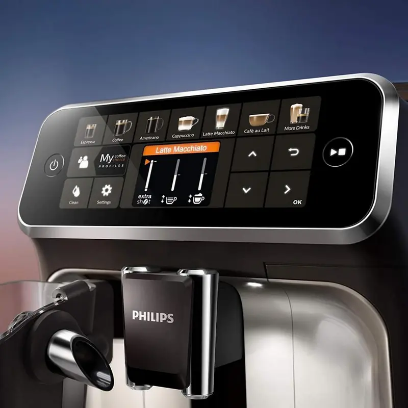 Автоматическая кофемашина Philips EP5447/90 серии 5400, система LatteGo, 12 программ напитков, 15 бар, бак 1.8 л, фильтр AquaClean, черный