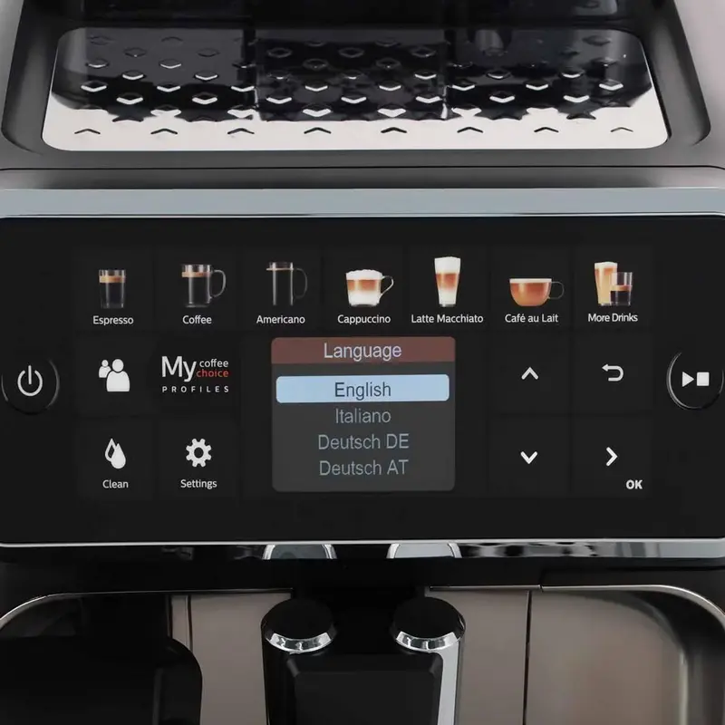Автоматическая кофемашина Philips EP5447/90 серии 5400, система LatteGo, 12 программ напитков, 15 бар, бак 1.8 л, фильтр AquaClean, черный