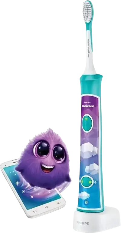 Philips Sonicare For Kids HX6322/04 Sonic Electric Toothbrush for Children, 31,000 Vibrations/min, Bluetooth Connectivity, Set of 1 Handle and 2 Brush Heads