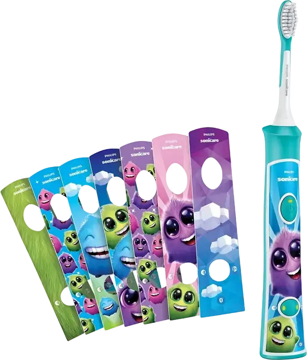 Philips Sonicare For Kids HX6322/04 Sonic Electric Toothbrush for Children, 31,000 Vibrations/min, Bluetooth Connectivity, Set of 1 Handle and 2 Brush Heads
