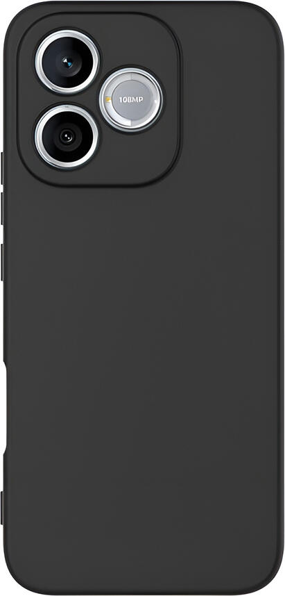 WOO Case for Honor 600 Lite 5G, Liquid Silicone Shockproof Slim Cover, Matte Soft-Touch Anti-Slip Protective Case with Raised Edges, Black