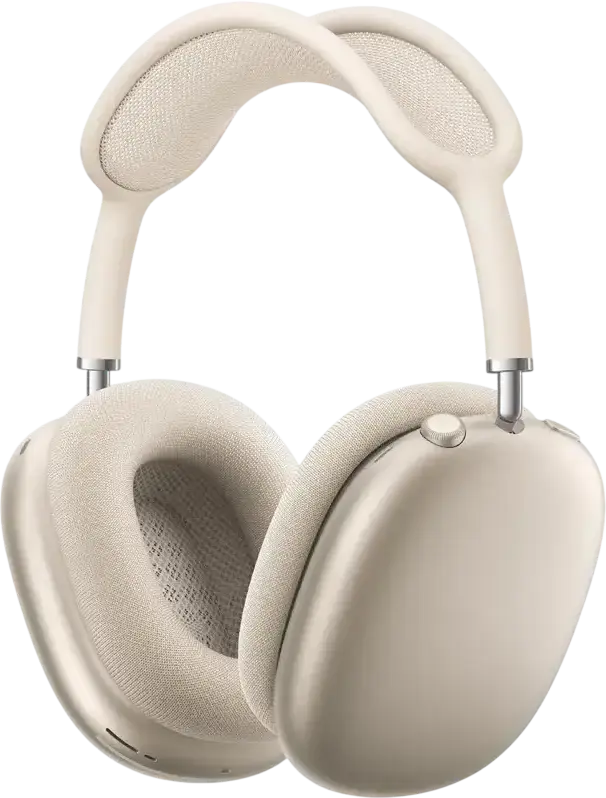 Беспроводные полноразмерные наушники Apple AirPods Max Gen 2 с чипом H2, активным шумоподавлением, зарядкой USB-C и персонализированным пространственным аудио, цвет Starlight