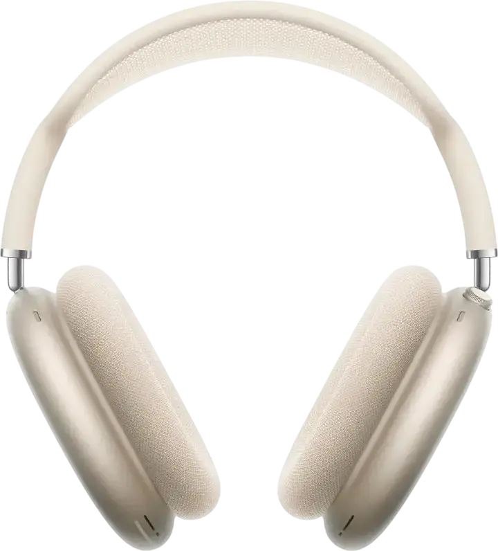 Беспроводные полноразмерные наушники Apple AirPods Max Gen 2 с чипом H2, активным шумоподавлением, зарядкой USB-C и персонализированным пространственным аудио, цвет Starlight