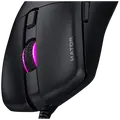 Hator Pulsar 3 Pro HTM620 Wired Gaming Mouse, 26000 DPI Optical Sensor, 6 Buttons, RGB Lighting, 62g Lightweight Ergonomic Design, Black