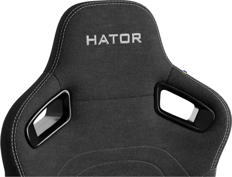 Scaun Gaming HATOR Arc, Material Textil Jet Black, Cotiere 4D Reglabile, piston Clasa 4, Baza Aluminiu, Inclinare 166 Grade, Perne Lombare si de Gat