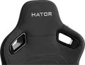 HATOR Arc Gaming Chair, Jet Black Textile Fabric, 4D Adjustable Armrests, Class 4 Gas Lift, Aluminum Base, 166 Degree Tilt, Lumbar and Headrest Pillows