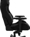 HATOR Arc Gaming Chair, Jet Black Textile Fabric, 4D Adjustable Armrests, Class 4 Gas Lift, Aluminum Base, 166 Degree Tilt, Lumbar and Headrest Pillows
