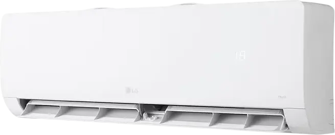 LG WZ AWN Split Air Conditioner, 18,000 BTU/h, White, with Digital Display, Set of 3: Indoor Unit, Outdoor Unit, Remote Control