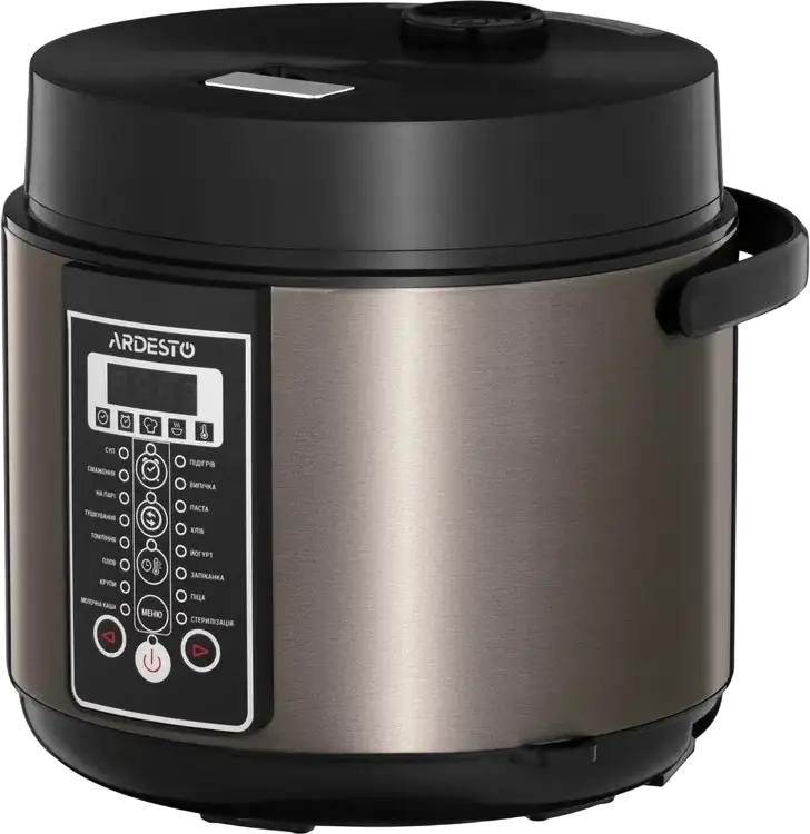 Ardesto MC-P17BRZ Multifunctional Multicooker, 5L Non-stick Bowl, 860W, 17 Automatic Programs, Digital Display, Bronze/Black