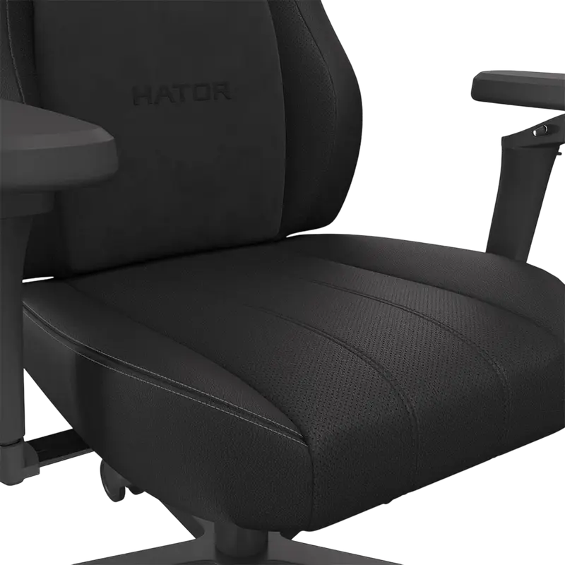 Scaun Gaming HATOR Arc 4 XXL, Negru, Material Textil si Piele PU, Cotiere Ajustabile 6D, Lift Gas Class 4, Baza Aluminiu, Suporta pana la 180 kg