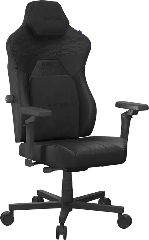 Scaun Gaming HATOR Arc 4 XXL, Negru, Material Textil si Piele PU, Cotiere Ajustabile 6D, Lift Gas Class 4, Baza Aluminiu, Suporta pana la 180 kg
