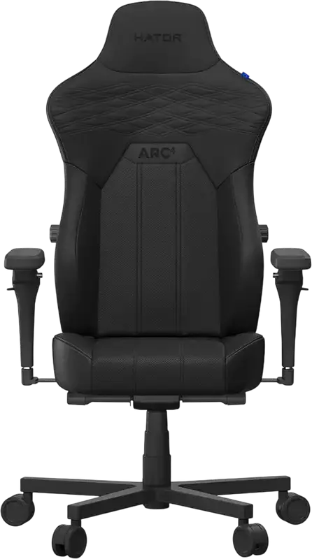 Scaun Gaming HATOR Arc 4 XXL, Negru, Material Textil si Piele PU, Cotiere Ajustabile 6D, Lift Gas Class 4, Baza Aluminiu, Suporta pana la 180 kg