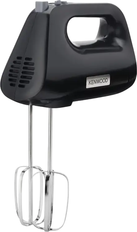Ручной миксер Kenwood QuickMix HMP30.A0BK, 450 Вт, 5 скоростей с турбо-режимом, черный пластиковый корпус, набор из 4 насадок (2 венчика, 2 крюка для теста)
