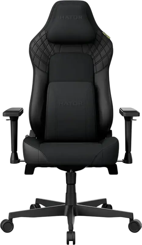 HATOR Darkside 3L PRO HTC3219L Gaming Chair, Black Velour and PU, 4D Armrests, Class 4 Gas Lift, Aluminum Base, Max Load 130 kg