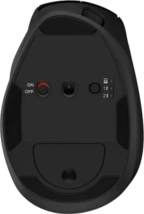 HP 720M Vertical Ergonomic Mouse, Wireless 2.4GHz & Bluetooth, 6000 DPI Optical Sensor, 7 Buttons, USB-C Rechargeable, Black, for Windows MacOS Android