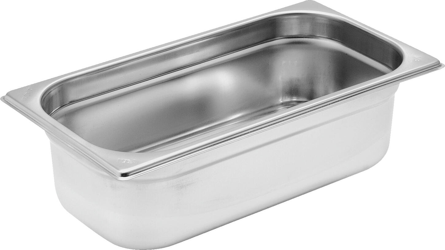 Vitrină frigorifică pentru bufet VEGA Fundale high, cu set de 3 containere GN 1/3 din oțel inoxidabil, capac rulant Tritan, 63 x 42.5 x 33.9 cm
