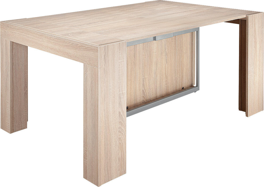 Masă extensibilă 2600 mm Flat Cubisto 5in1, stejar deschis Masa extensibila Flat CUBISTO 5 in 1, capacitate maxima 12 persoane,  extindere pana la 2520 mm, stejar deschis