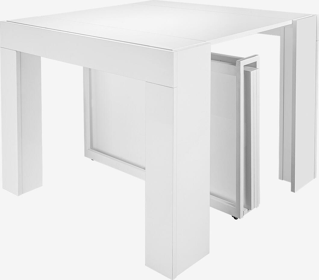 Masă extensibilă 2600 mm Flat Cubisto 5in1, alb mat Masa extensibila Flat CUBISTO 5 in 1, capacitate maxima 12 persoane, extindere pana la 2520 mm, Alb Mat