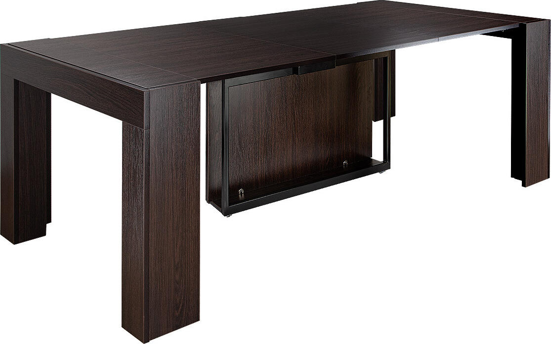 Masă extensibilă 3200 mm Flat Cubisto 6in1, stejar închis Masa extensibila Flat CUBISTO 6 in 1, capacitate maxima 14 persoane, extindere pana la 3200 mm, Stejar inchis