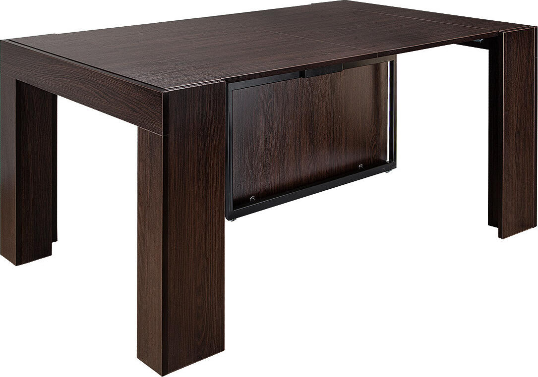 Masă extensibilă 2600 mm Flat Cubisto 5in1, stejar închis Masa extensibila Flat CUBISTO 5 in 1, capacitate maxima 12 persoane,  extindere pana la 2520 mm, stejar inchis