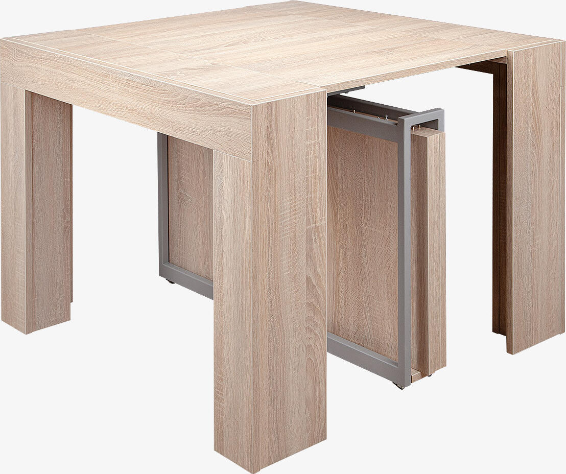 Masă extensibilă 3200 mm Flat Cubisto 6in1, stejar deschis Masa extensibila CUBISTO 6 in 1, capacitate maxima 14 persoane, extindere pana la 3200 mm, Stejar deschis