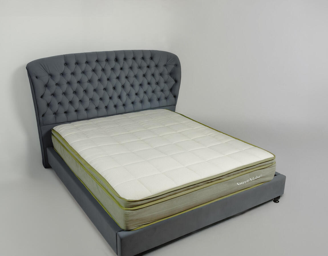 SweetNight Flat Comfort Orthopedic Mattress, 180x200x30 cm, Pocket Springs with 5 Zones, Memory Foam with Green Tea, Latex and Coconut Fiber