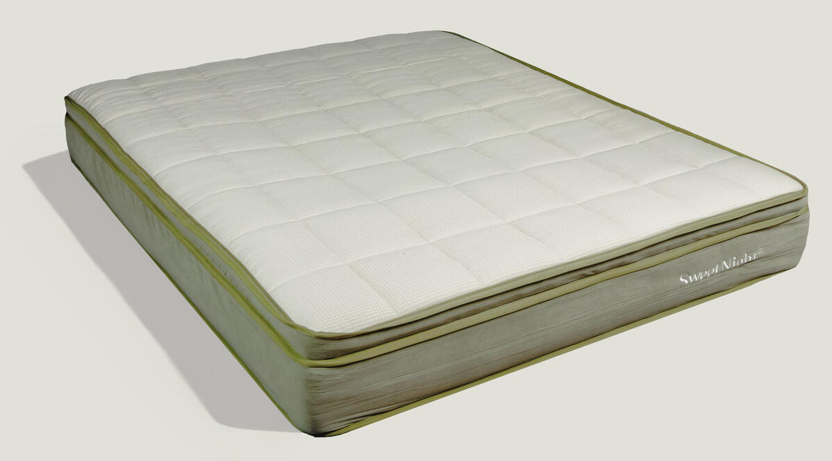 SweetNight Flat Comfort Orthopedic Mattress, 180x200x30 cm, Pocket Springs with 5 Zones, Memory Foam with Green Tea, Latex and Coconut Fiber