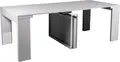 Раздвижной стол-консоль flät Console 5 in 1, Матовый серый, Длина 40-260 см, Ширина 95 см, Высота 74 см, Набор из 5 предметов (Стол и 4 вставки)