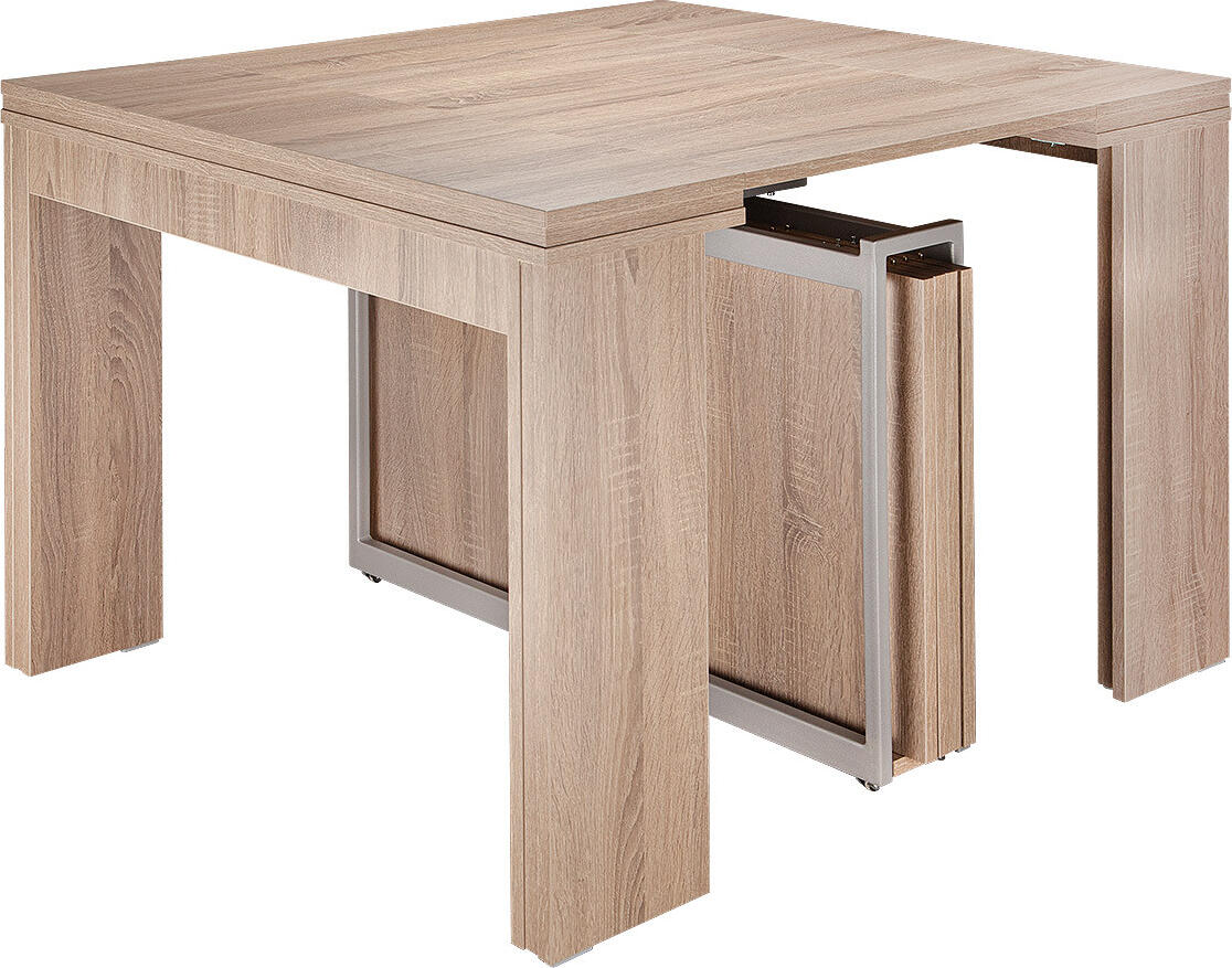 Masă extensibilă 3200 mm Flat Console 6in1, stejar deschis Masa extensibila Flat CONSOLE 6 in 1, capacitate maxima 14 persoane,  extindere pana la 3250 mm, stejar deschis