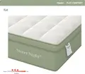 SweetNight Flat Comfort Orthopedic Mattress, 160x200x32 cm, Medium Firm, Pocket Springs 5 Zones, Memory Foam with Green Tea, Latex and Coconut Fiber