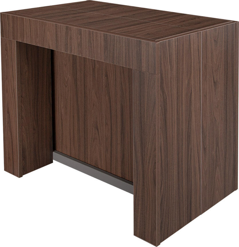 Masa Extensibila Flat Cubisto 5in1, PAL Nuc, Lungime Maxima 2600mm pentru 12 Persoane, Picioare Metalice Rotative cu Roti