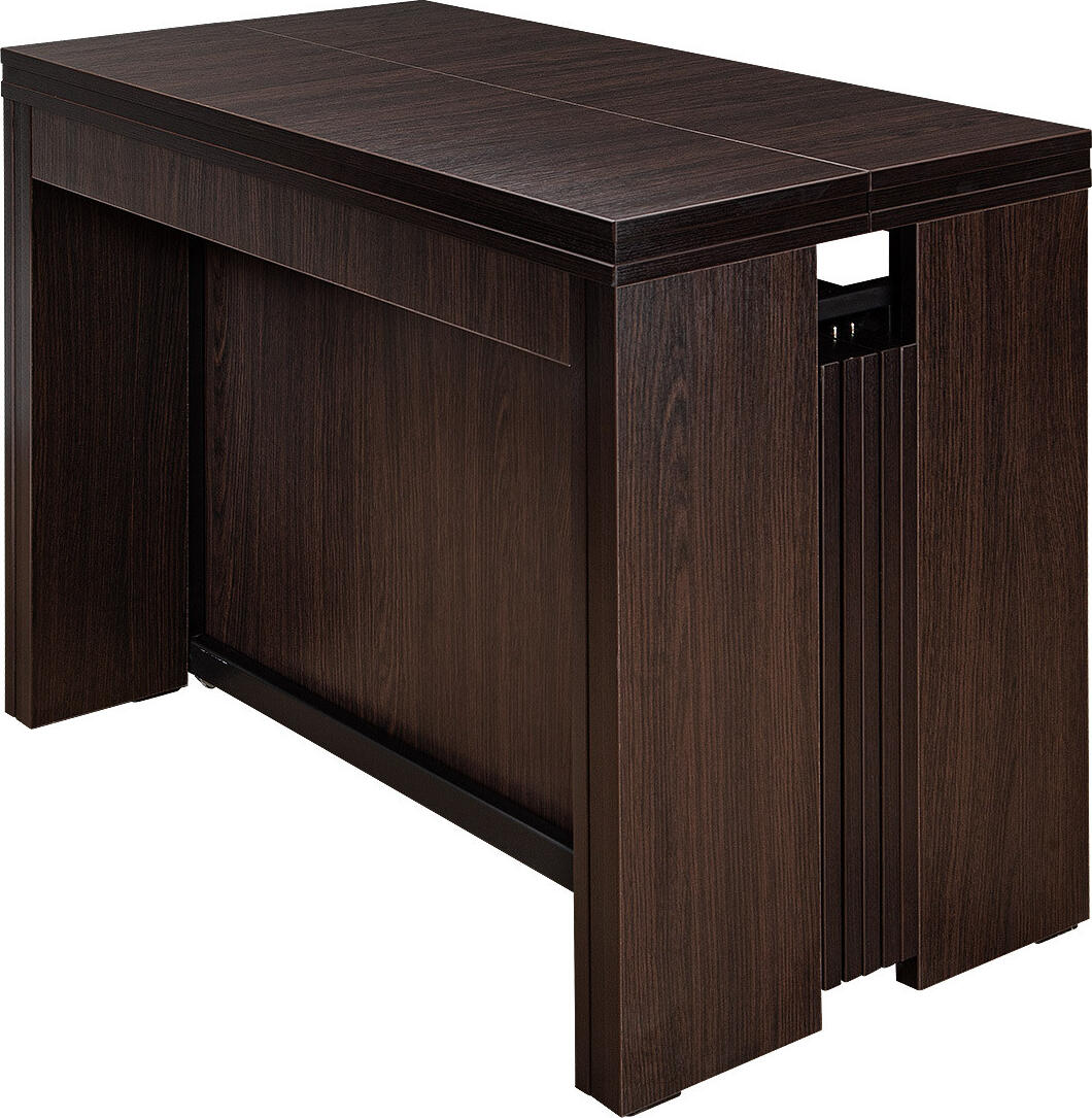 Раздвижной стол-консоль Flat Console 5in1, длина 40-260 см, материал ДСП, металлические ножки на колесах, набор из 5 вариантов столешниц