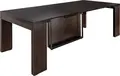 Extendable Table from 50 cm to 325 cm, Flat Console 6in1, Dark Oak, 95cm Width, Capacity for 14 People, Set of 6 Table Tops