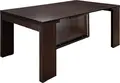 Extendable Table from 50 cm to 325 cm, Flat Console 6in1, Dark Oak, 95cm Width, Capacity for 14 People, Set of 6 Table Tops