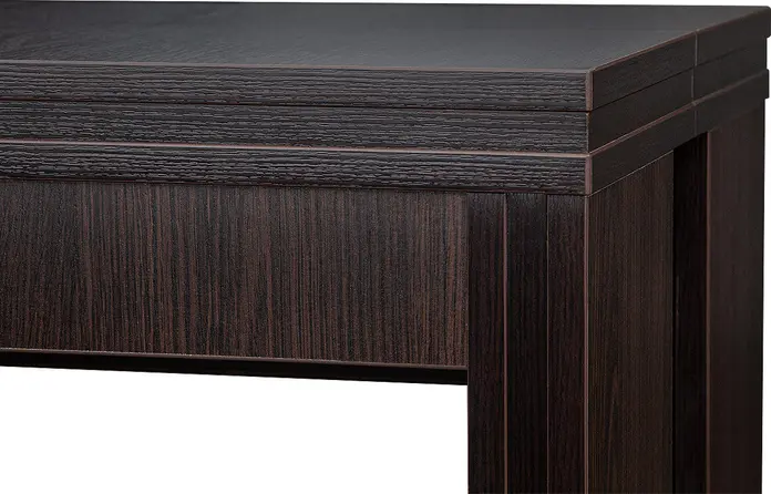Extendable Table from 50 cm to 325 cm, Flat Console 6in1, Dark Oak, 95cm Width, Capacity for 14 People, Set of 6 Table Tops