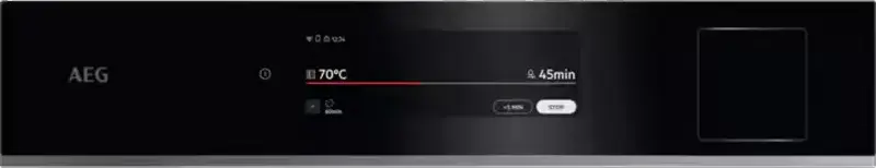 AEG TP9SB831AB 9000 Series Built-in Electric Oven, SteamPro Steam Function, 70L Volume, A++ Energy Class, TFT Display, Black
