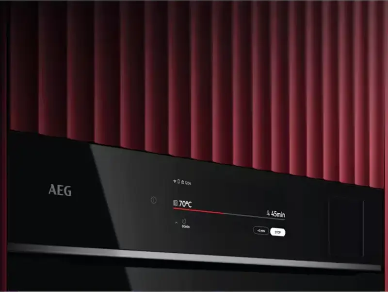 AEG TP9SB831AB 9000 Series Built-in Electric Oven, SteamPro Steam Function, 70L Volume, A++ Energy Class, TFT Display, Black
