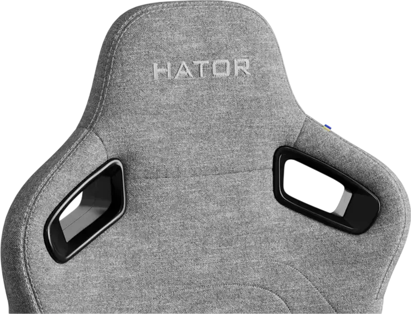 Scaun Gaming HATOR Arc, Material Textil Grey, Cotiere 4D Reglabile, piston Clasa 4, Baza Aluminiu, Inclinare 166 Grade, Perne Lombare si de Gat